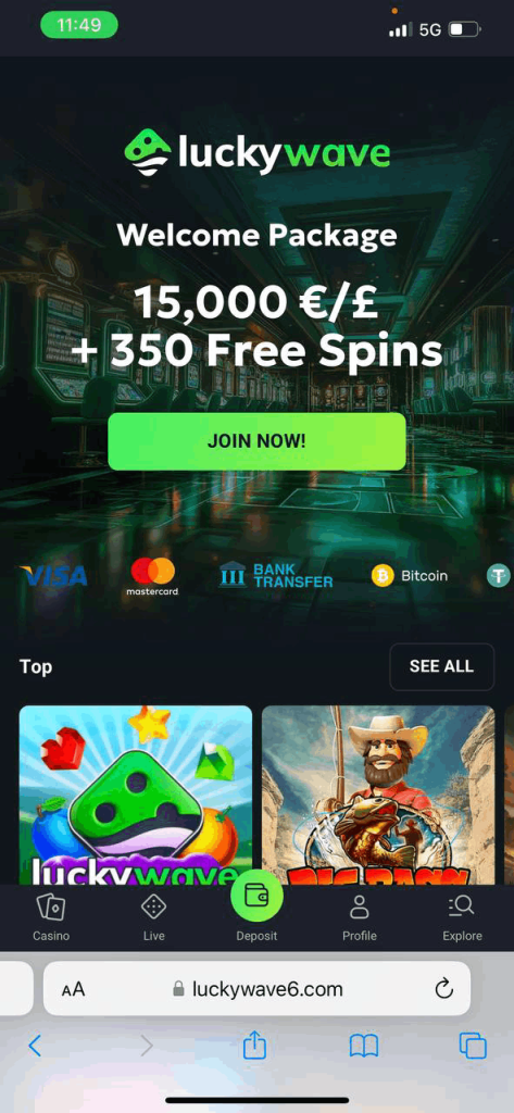 LuckyWave - Casino ohne KYC 2026